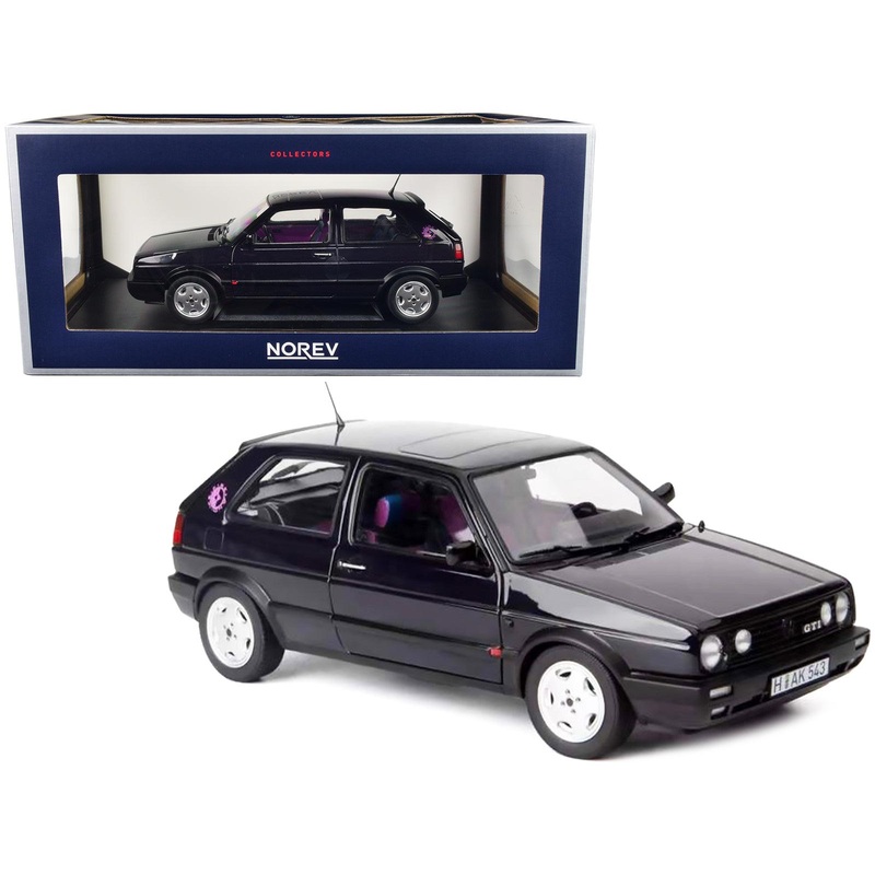 1991 Volkswagen Golf GTI “Fire and Ice” Dark Purple Metallic 1/18 Diecast Model Car by Norev