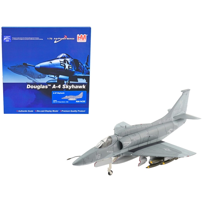 Douglas A-4F Skyhawk Attack Aircraft VMA-142 “Flying Gators” (1984) “Air Power Series” 1/72 Diecast Model by Hobby Master