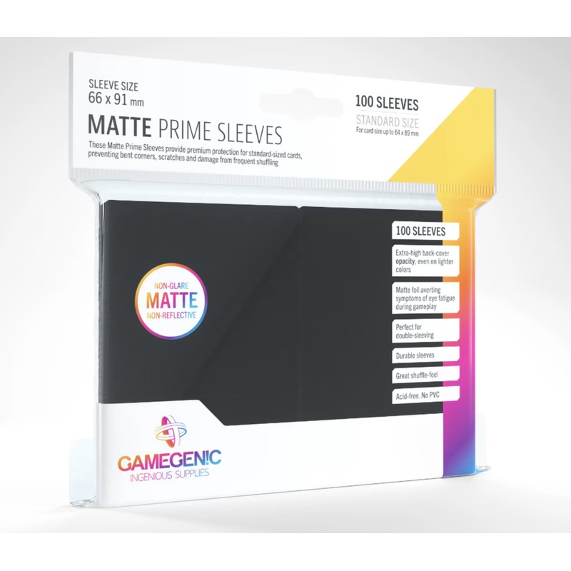 GameGenic – MATTE Prime Sleeves: Black (100)
