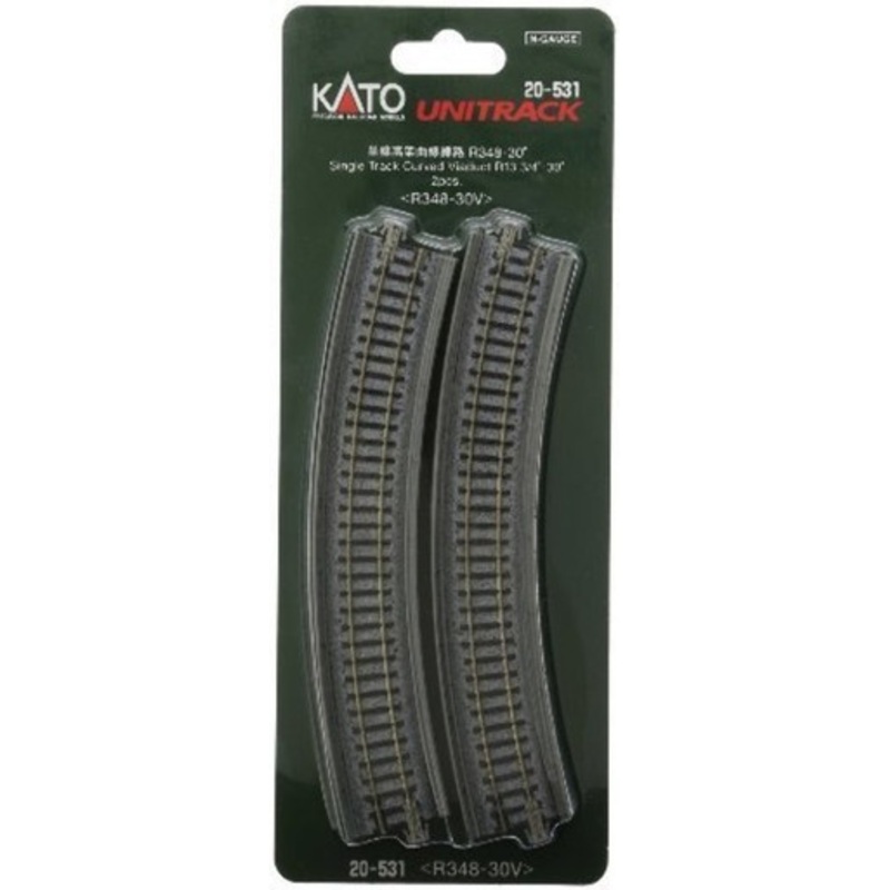 Kato 20-531 N 348mm 13-3/4″ Radius 30-Degree Viaduct (2)