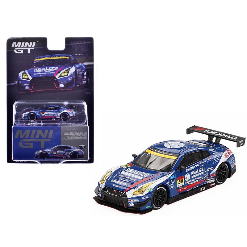 Nissan GT-R NISMO GT3 #56 Joao Paulo de Oliveira – Teppei Natori “REALIZE Nissan Mechanic Challenge GT-R” “Super GT Series” (2023) Limited Edition 1/64 Diecast Model Car by Mini GT