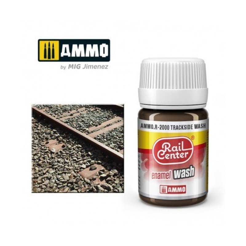 Rail Center Paint R-2000, Trackside Wash, Rust, 35ml bottle, Enamel Paint
