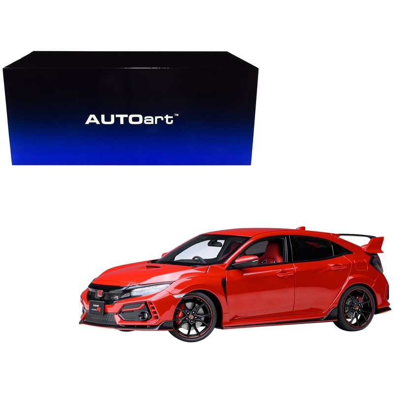 2021 Honda Civic Type R (FK8) RHD (Right Hand Drive) Flame Red 1/18 Model Car by Autoart