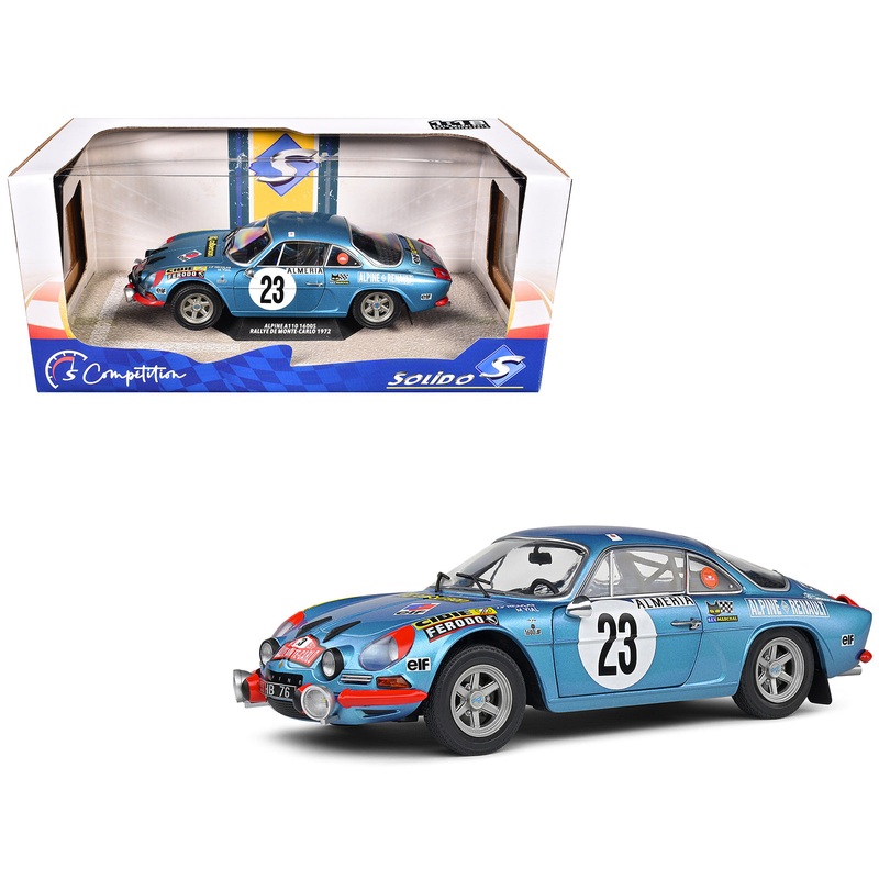 Alpine A110 1600S #23 Jean-Pierre Nicolas – Michel Vial “Rallye Monte-Carlo” (1972) “Competition” Series 1/18 Diecast Model Car by Solido