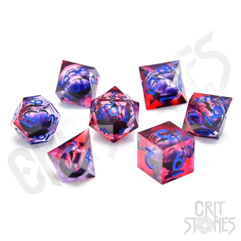 CritStones –  Resin RPG Dice Set – Elder Dragon’s Gaze Floating Eye