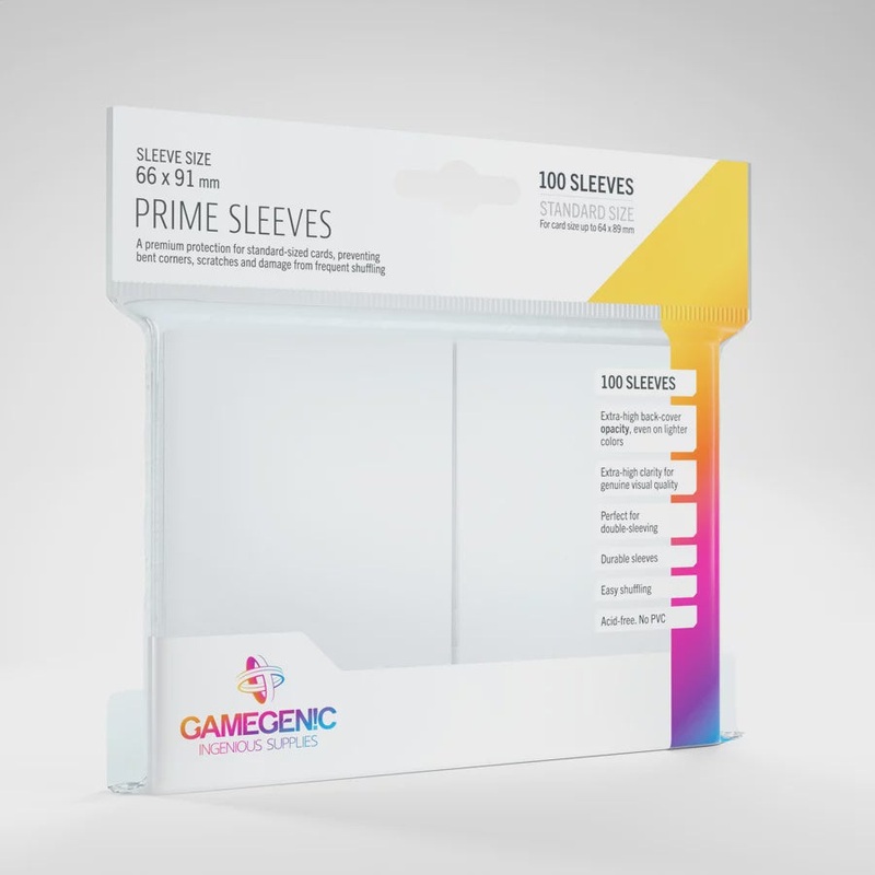GameGenic – PRIME Sleeves: 66 x 91mm White (100)