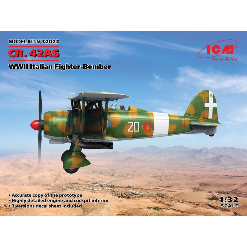 ICM – 1/32 CR. 42AS WWII Italian Fighter-Bomber