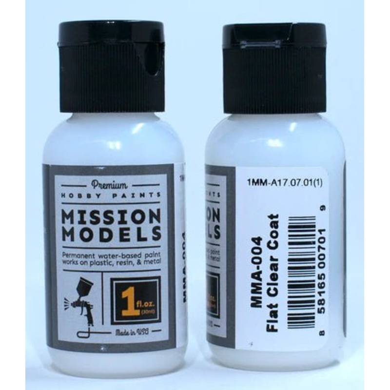 Mission Models MMA-004, Flat Clear Coat, Water Based, 1 fl oz