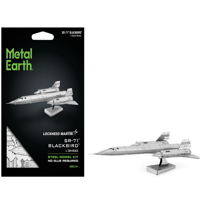 Model Kit Lockheed Martin SR-71 Blackbird Aircraft (Moderate Difficulty) Steel Model by Metal Earth