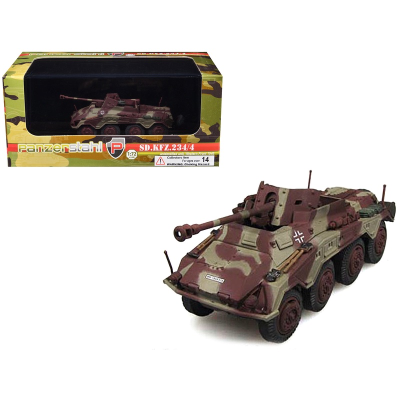 Sd.Kfz. 234/4 Armored Vehicle “Unidentified Unit Western Front” (1945) German 1/72 Diecast Model by Panzerstahl