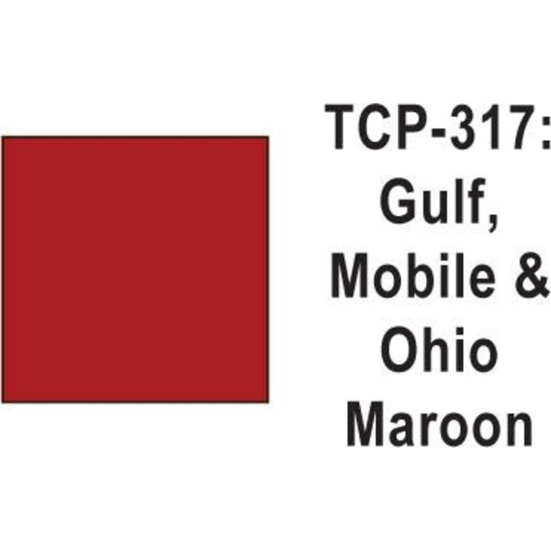 Tru Color TCP-317 Gulf Mobile and Ohio Maroon Paint 1 ounce