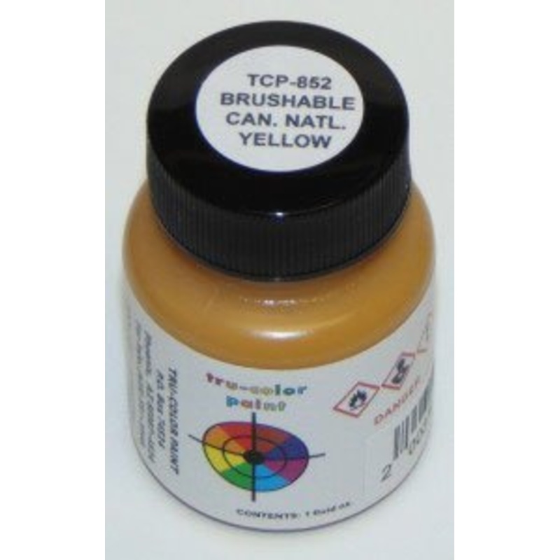 Tru Color TCP-852 Brushable Canadian National Yellow, Flat Paint, 1 Fluid Ounce