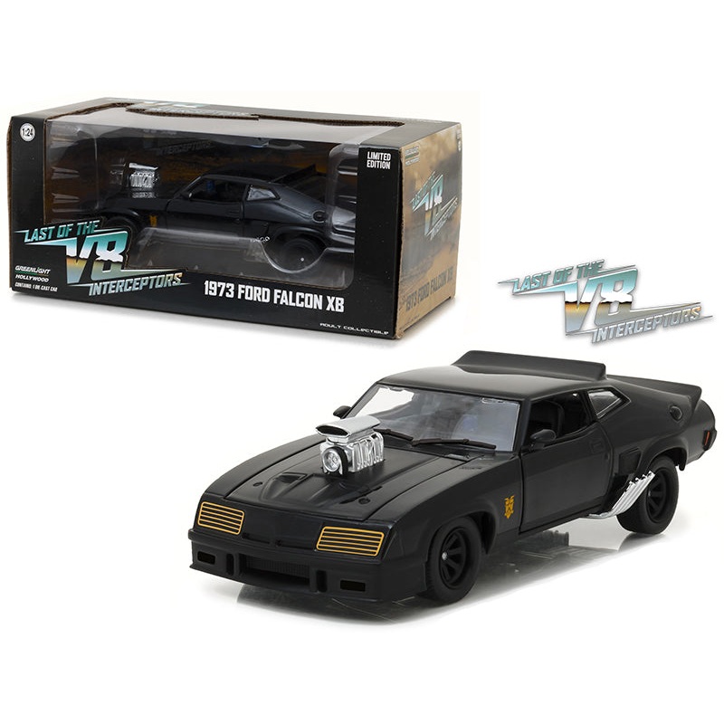 1973 Ford Falcon XB Black “Last of the V8 Interceptors” (1979) Movie 1/24 Diecast Model Car by Greenlight