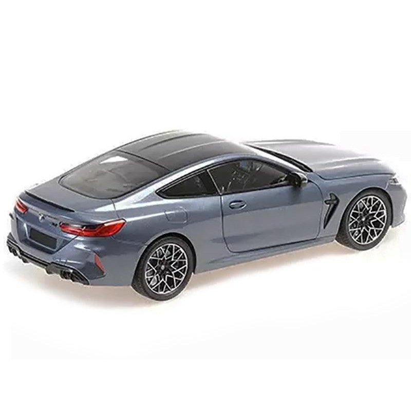 2020 BMW M8 Coupe Blue Metallic with Carbon Top 1/18 Diecast Model Car by Minichamps