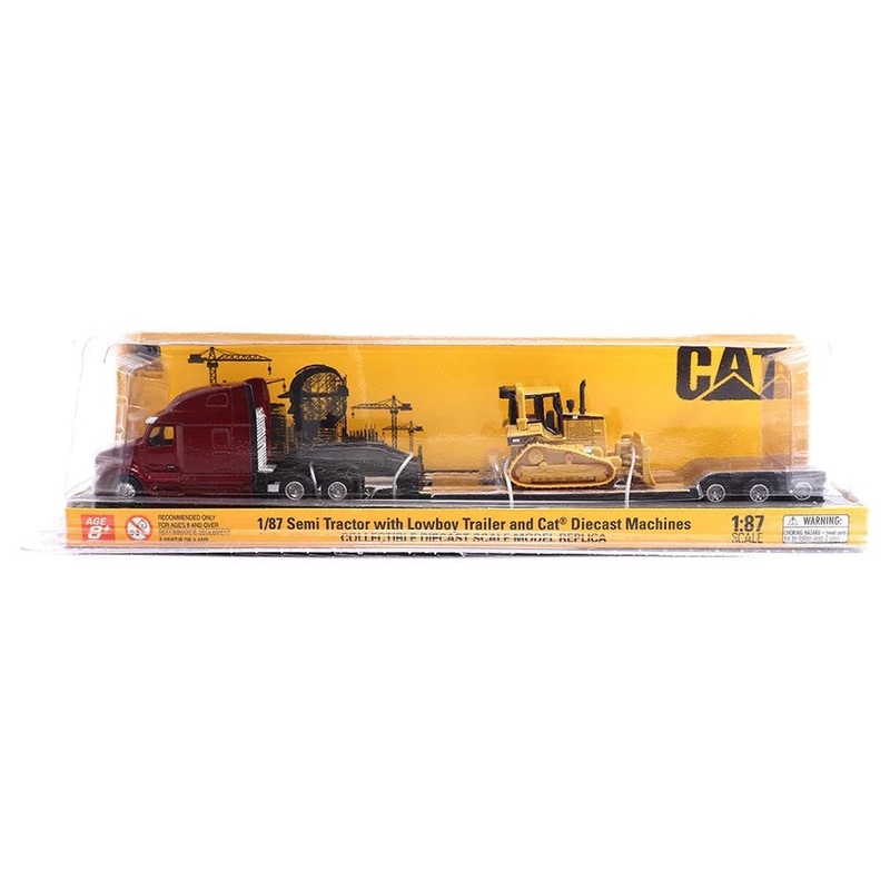 CAT – 1/87 Peterbilt 579 w/ Trailer & CAT D5M Dozer