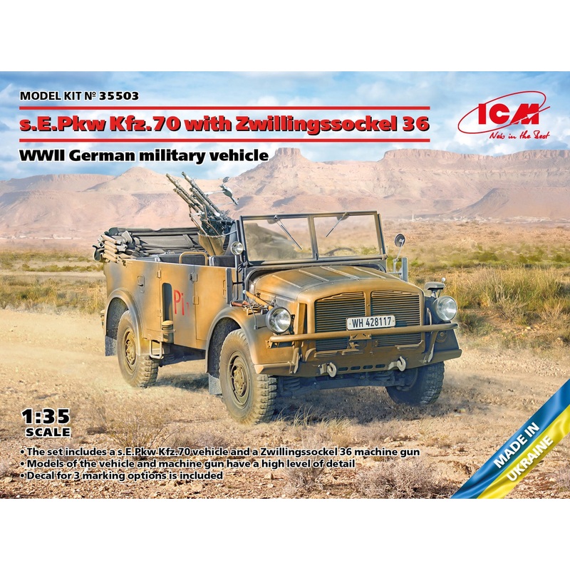 ICM – 1/35 S.E.Pkw Kfz.70 w/ Zwillingssockel 36