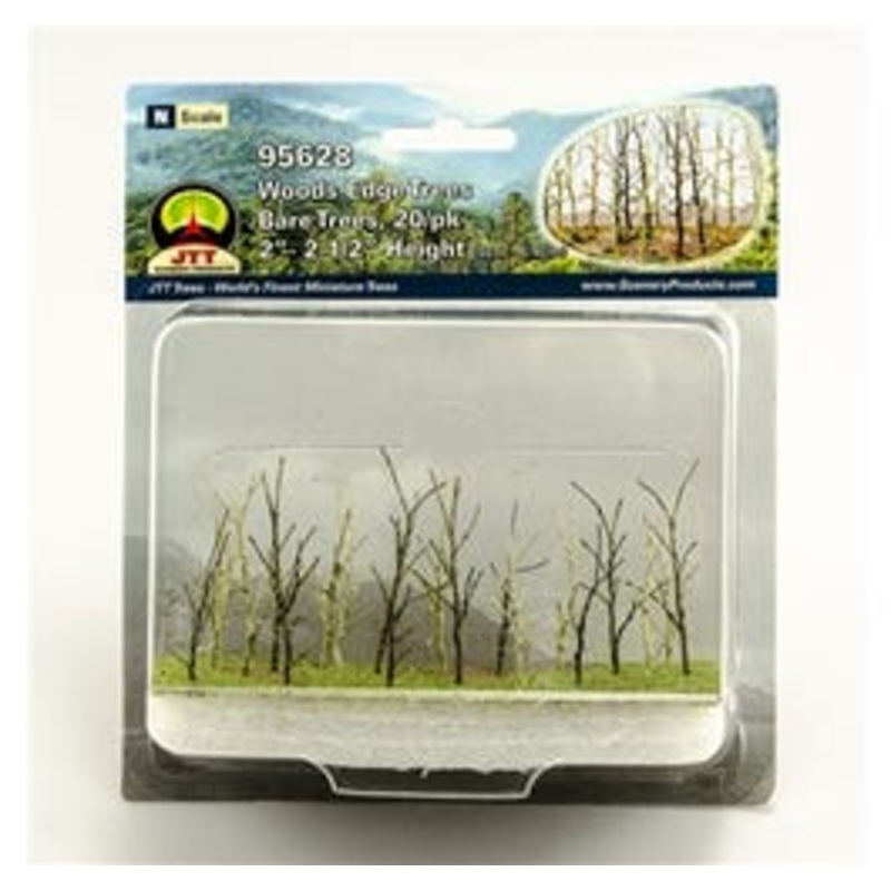 JTT 95628 N Woods Edge Trees, Bare, 2″ to 2.5″,  20/pk