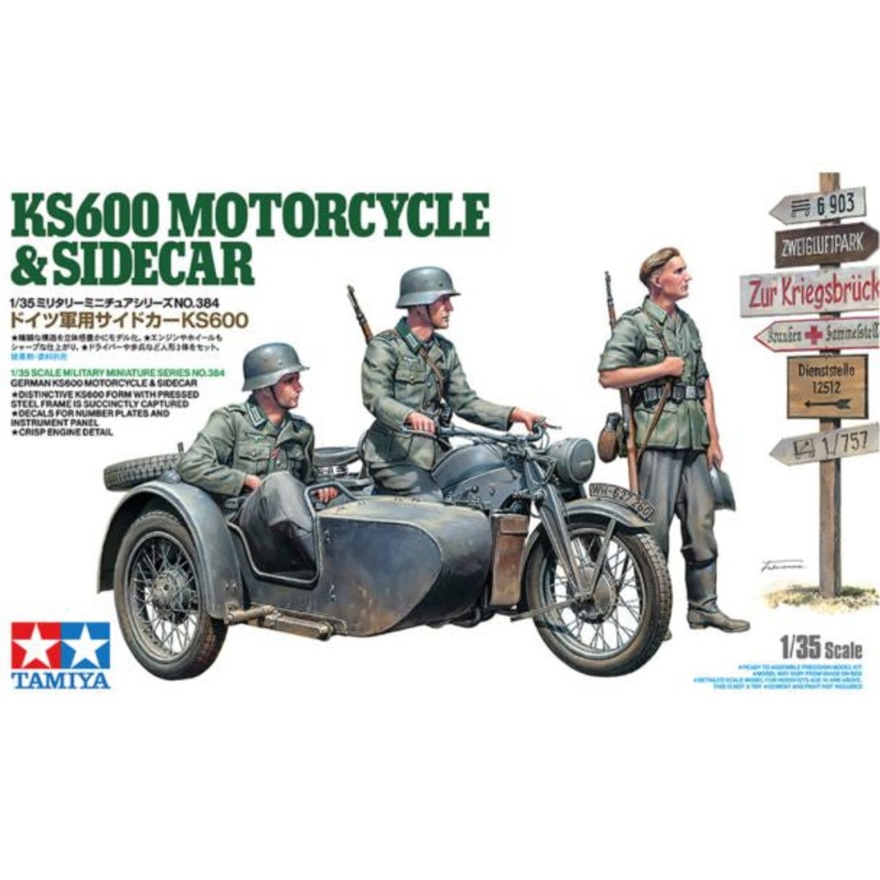 Tamiya – 1/35 German KS600 Motorcycle & Sidecar
