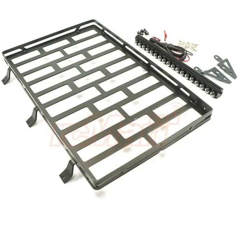 Xtra Speed – Metal Luggage Tray w/4 Lights (155 x 105 x 33mm) Black