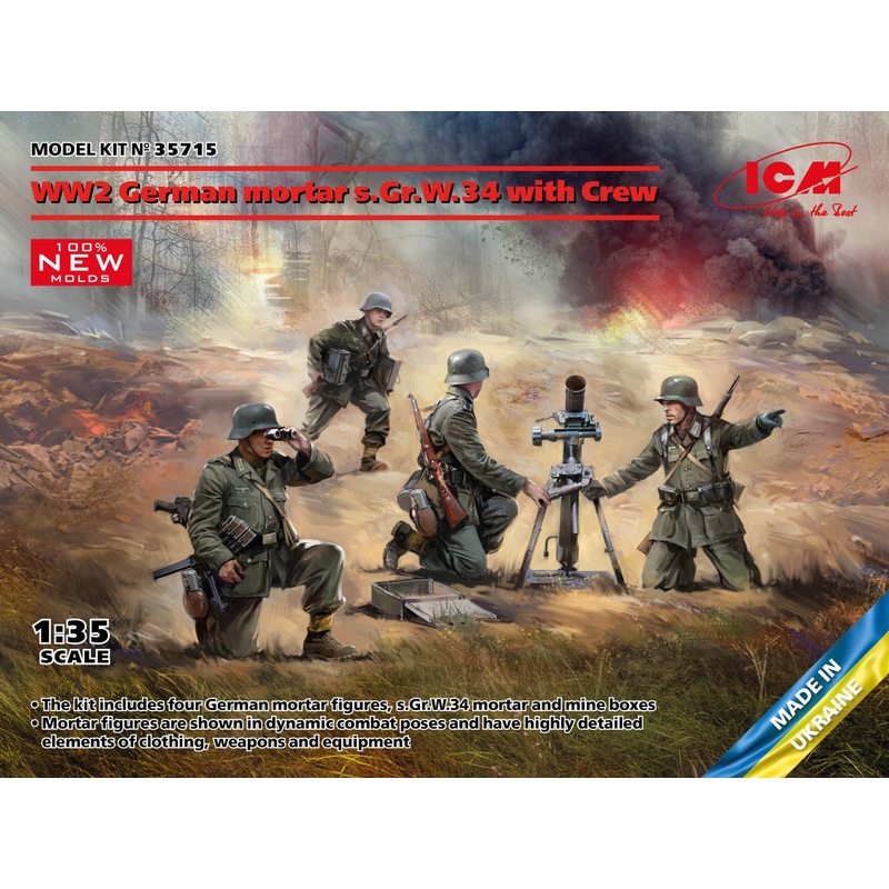 ICM – 1/35 Grw 34 Mortar w/Crew