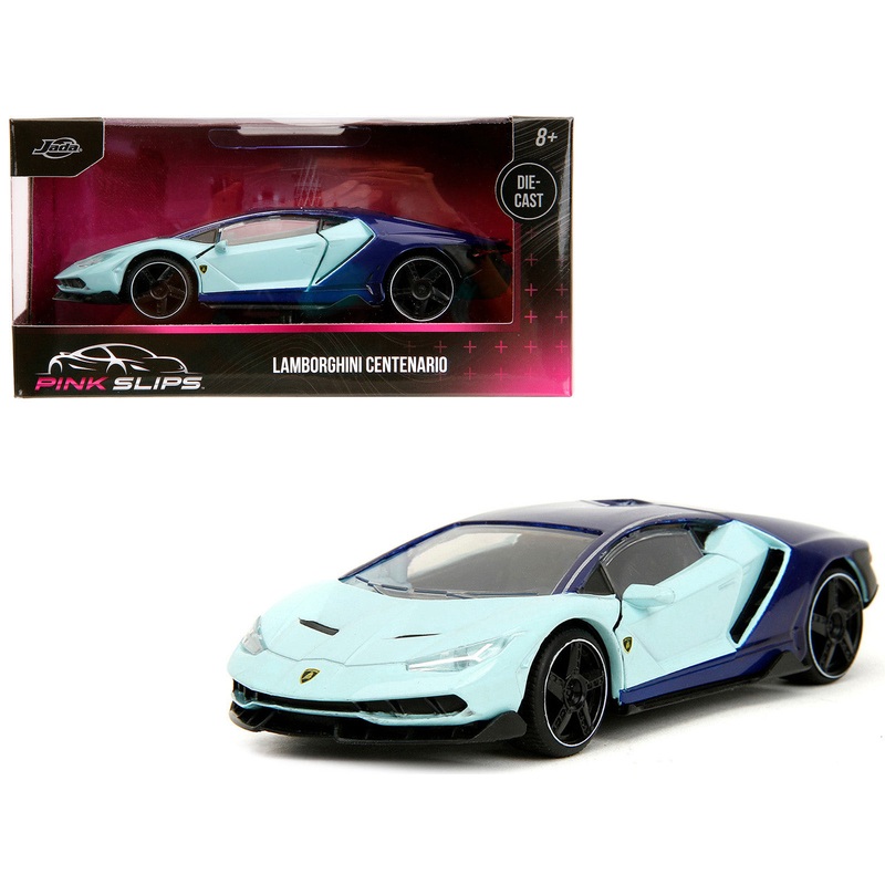 Lamborghini Centenario Light Blue and Purple “Pink Slips” Series 1/32 Diecast Model Car by Jada