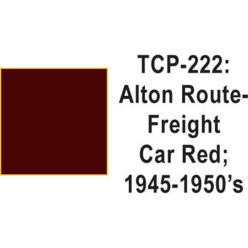 Tru-Color TCP-222 Alton 1945-60’s Freight Car Red 1 fluid Ounce