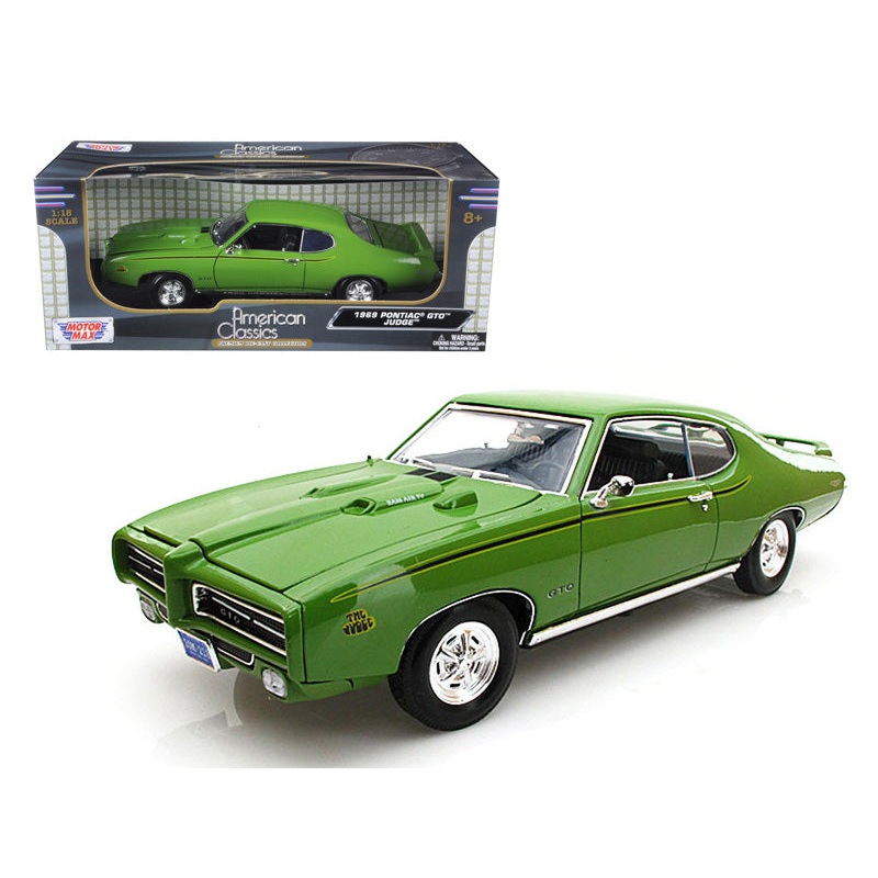 1969 Pontiac GTO Judge Green 1/18 Diecast Car Model by Motormax