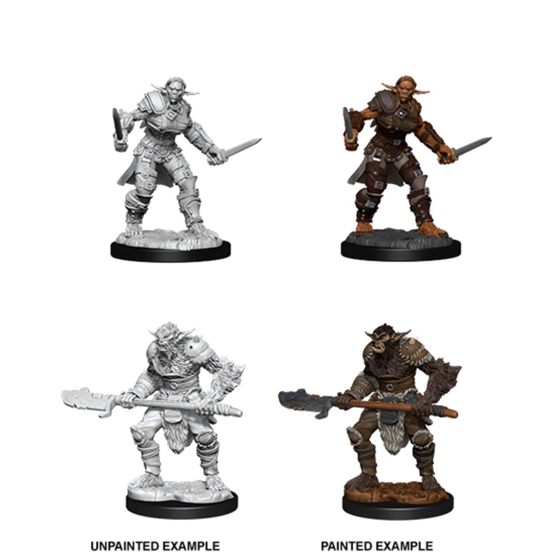 D&D Nolzur’s Marvelous Miniatures: Bugbear Barbarian Male & Bugbear Rogue Female