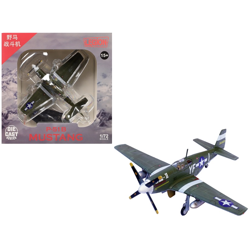 North American P-51B Mustang Aircraft “Ole-II 358th Fighter Squadron 355th Fighter Group Steeple Morden Strafers” (1944) United States Army Air Forces 1/72 Diecast Model Airplane by Legion