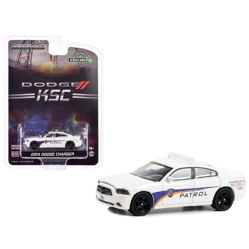 2014 Dodge Charger White “Kennedy Space Center (KSC)” Security Patrol “Hobby Exclusive” Series 1/64 Diecast Model Car by Greenlight