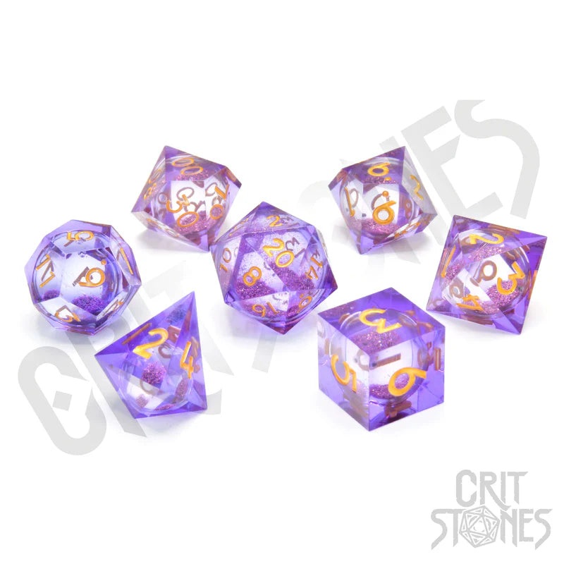 CritStones –  Resin RPG Dice Set – Dionysus’ Feast (Liquid Core)