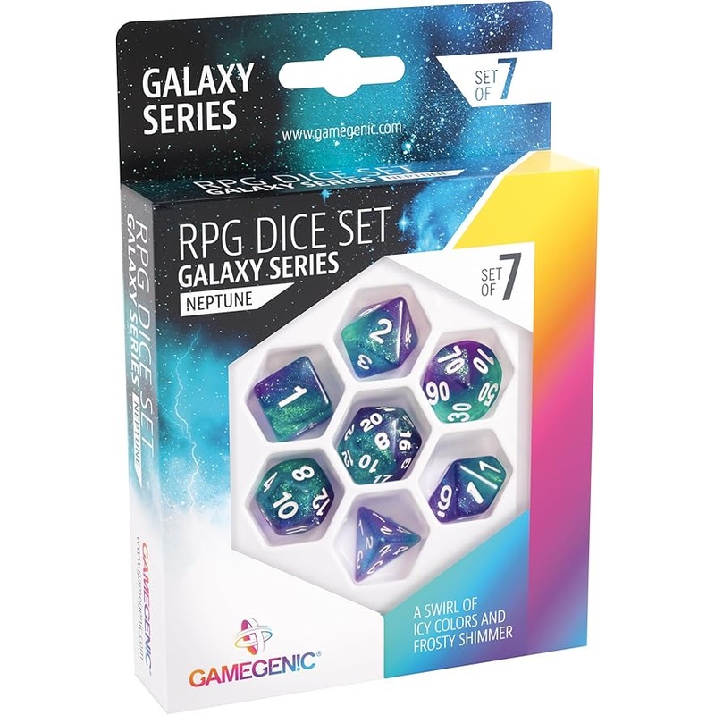 GameGenic – RPG Dice Set – Galaxy Series – Neptune