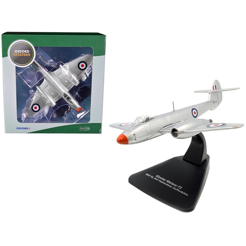 Gloster Meteor F3 Jet Fighter 5897 M RAF Hednesford Staffordshire England “Oxford Aviation” Series 1/72 Diecast Model Airplane by Oxford Diecast