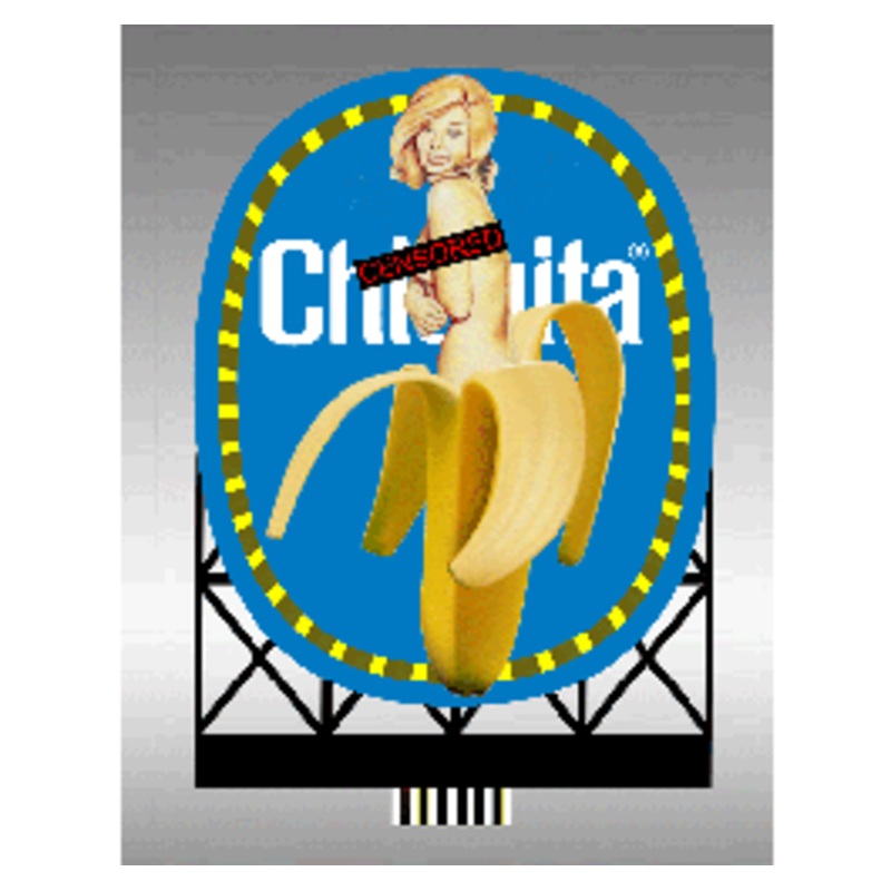 Miller Engineering #88-3601 Lg. Chiquita Banana Billboard