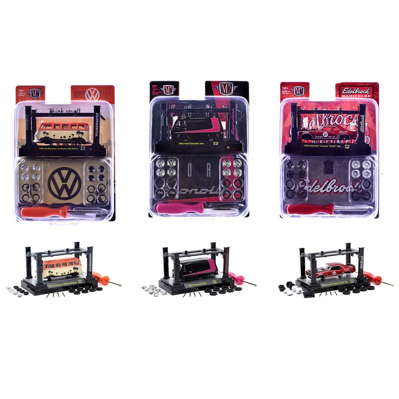 Model Kit 3 piece Car Set Release 76 Limited Edition to 9600 pieces Worldwide 1/64 Diecast Model Cars by M2 Machines