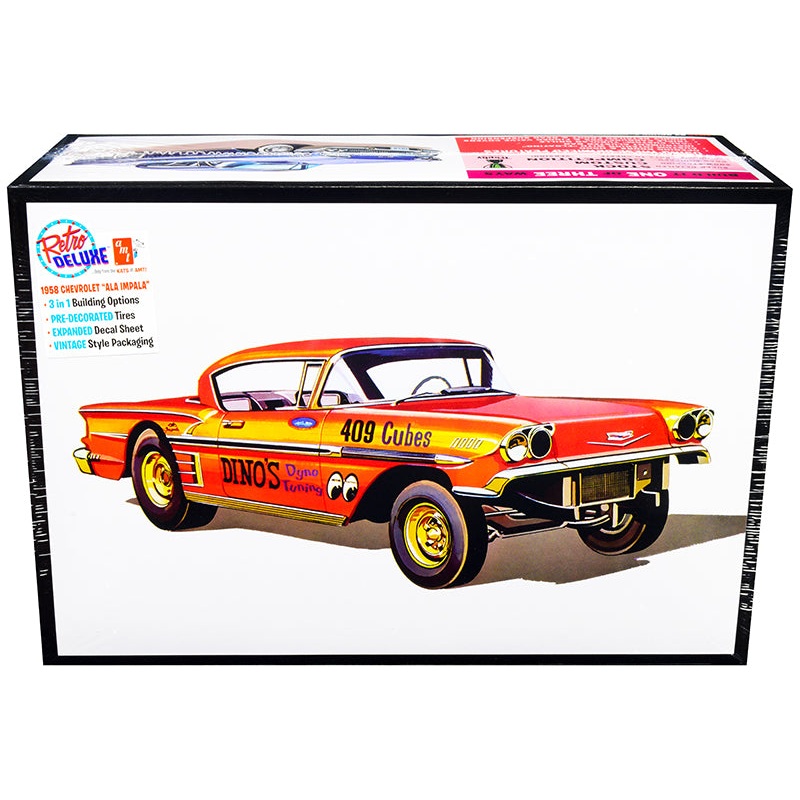 Skill 2 Model Kit 1958 Chevrolet Impala “Ala-Impala” 3-in-1 Kit 1/25 Scale Model by AMT