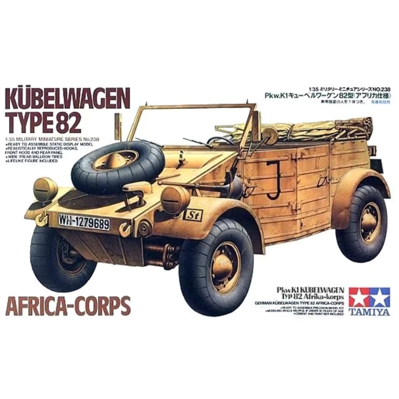 Tamiya – 1/35 German Kubelwagen Type 82 (Africa Corps)