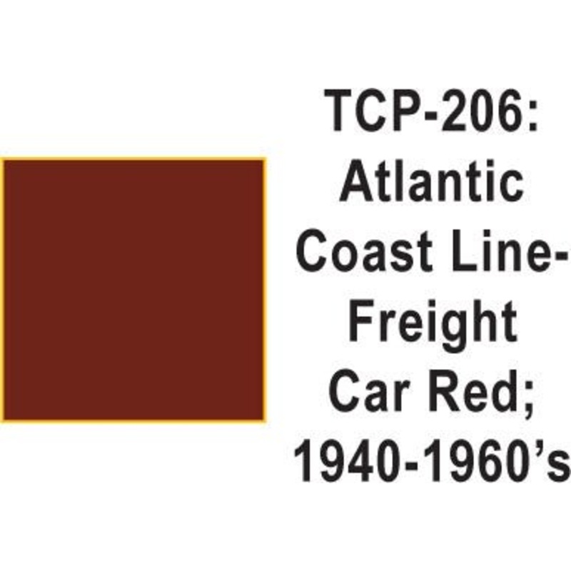 Tru Color TCP-206 Atlantic Coast Line 1940-60’s Freight Car Red Paint 1 ounce