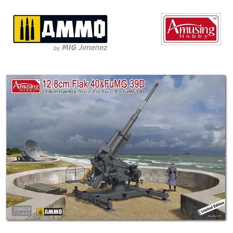 Amusing Hobby – 1/35 12.8cm Flak 40 & FuMG 39D