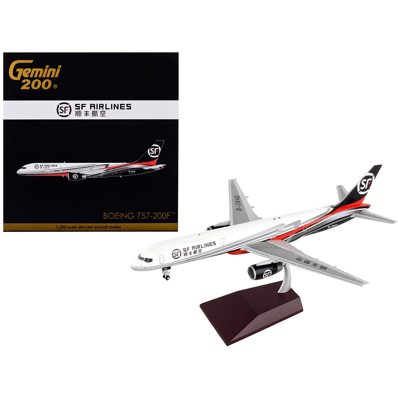 Boeing 757-200F Commercial Aircraft “SF Airlines” White and Black with Red Stripes “Gemini 200” Series 1/200 Diecast Model Airplane by GeminiJets