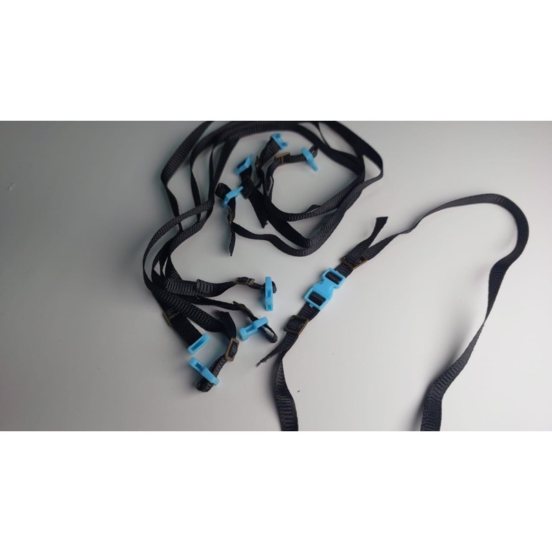 Details – Luggage Rack Straps Blue Buckle