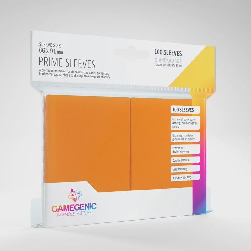 GameGenic – PRIME Sleeves: 66 x 91mm Orange (100)
