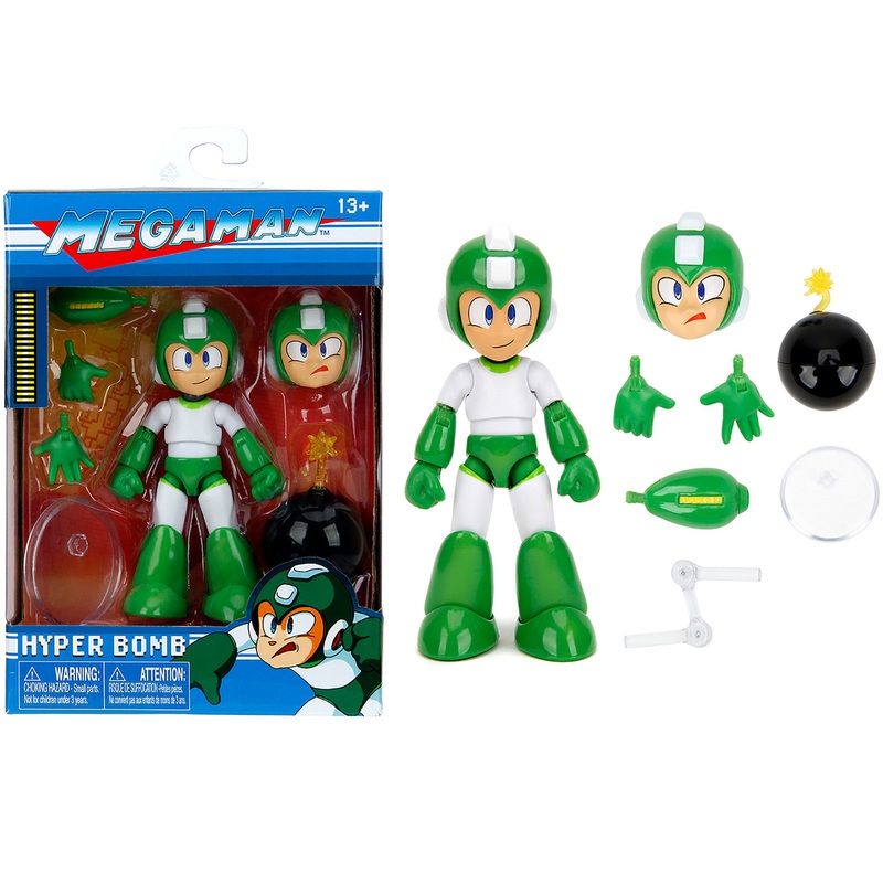 Hyper Bomb 4.5″ Moveable Figure with Accessories and Alternate Head and Hands “Mega Man” (1987) Video Game Model by Jada