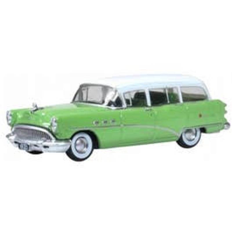 Oxford 87BCE54003 HO Buick Century Estate Wagon 1954 Willow Green and White