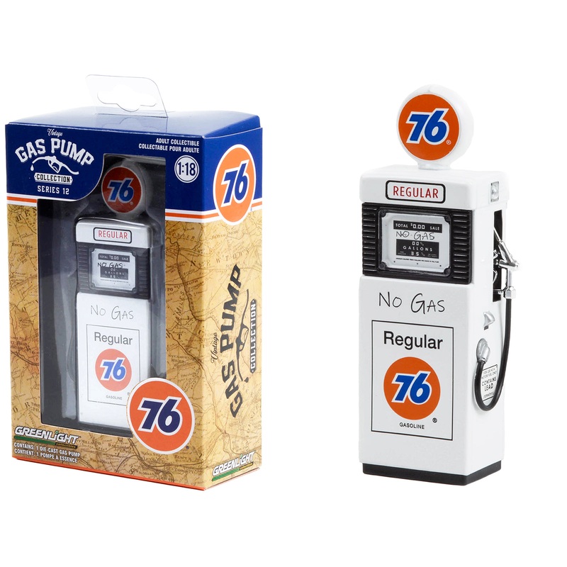 1951 Wayne 505 Gas Pump “Union 76 Regular Gasoline” “No Gas” White “Vintage Gas Pumps” Series 12 1/18 Diecast Model by Greenlight