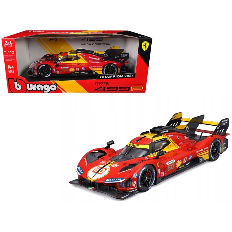 Ferrari 499P #50 Antonio Fuoco – Miguel Molina – Nicklas Nielsen “Ferrari AF Corse” Winner “24 Hours of Le Mans” (2024) “Racing” Series 1/18 Diecast Model Car by Bburago
