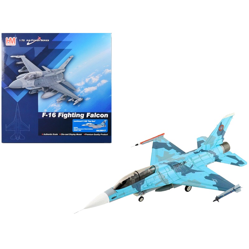 Lockheed F-16B Fighting Falcon Fighter Aircraft “Top Gun 90th Anniversary of Naval Aviation NSAWC” United States Navy “Air Power Series” 1/72 Diecast Model by Hobby Master