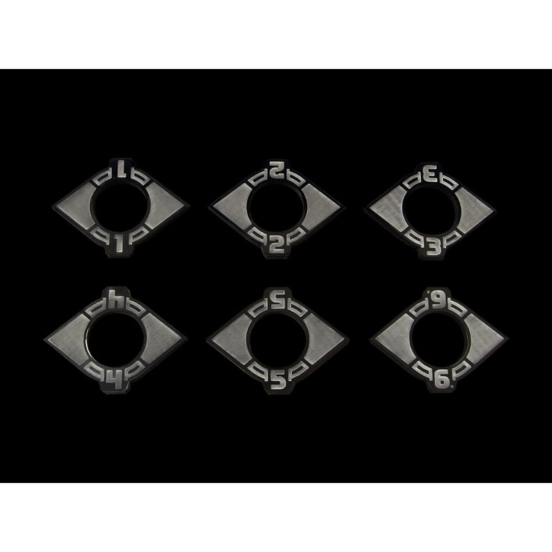 Micro Art Studio – Space Fighter Dual Arc Indicators Medium/Large Black (6pc) P00262