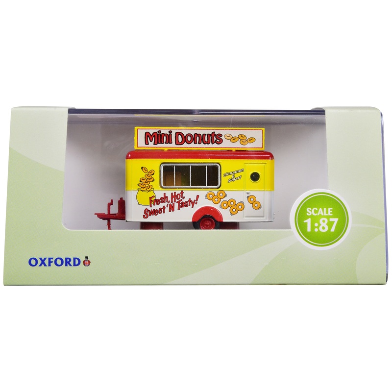 Mobile Food Trailer “Mini Donuts” 1/87 (HO) Scale Diecast Model by Oxford Diecast