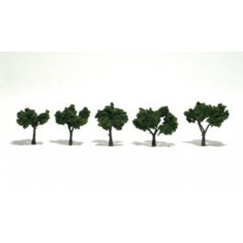 Woodland Scenics TR1502 5 Deciduous Trees (Medium Green)